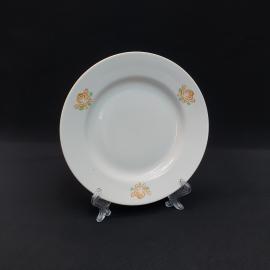 Винтажная десертная тарелка Вербилки, фарфор деколь 17 см, СССР