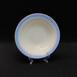 Винтажная суповая тарелка Конаково, фаянс деколь 195 мм, СССР