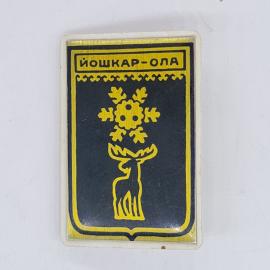Значок СССР йошкар ола с гербом города и лосем, редкий коллекционный, советский и винтажный