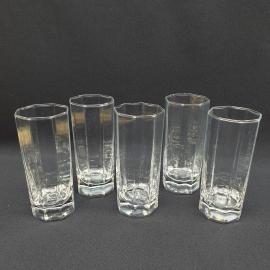 Винтажный набор стаканов 5 шт 250 мл, стекло.