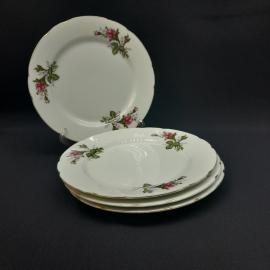 Винтажный набор из 4 тарелок CHORI, фарфор,деколь,Япония