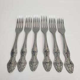 Винтажный набор с хранения 6 столовых вилок, нержавейка, СССР.