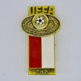 Значок СССР уефа чемпионат европы москва ссср 1964 пнр флаг польши, советский и винтажный