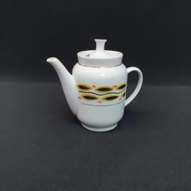 Винтажный чайник Тернополь, фарфор золочение деколь 0.5 л, СССР