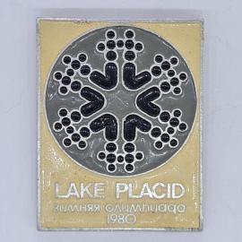 Значок СССР lake placid зимняя олимпиада 1980 со снежинкой, советский и винтажный