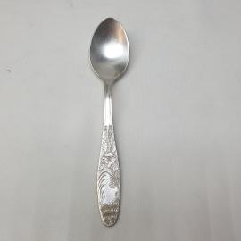 Винтажная чайная ложка Цветы, МО, мельхиор. СССР