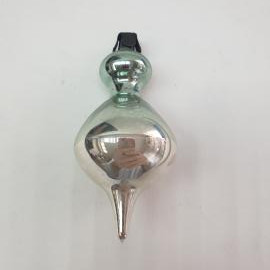 Винтажная елочная игрушка Юла 5х10, стекло, роспись. СССР