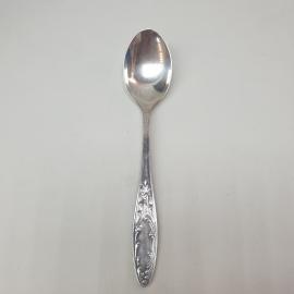 Винтажная столовая ложка Кольчугино, Старое пламя, мельхиор. СССР