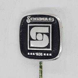 Значок СССР schumag 1830, логотип в квадратной рамке, советский и винтажный