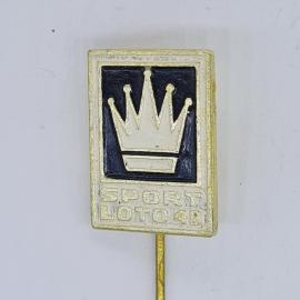 Значок СССР sport loto 48, корона, эмаль, лотерейный, коллекционный, советский и винтажный