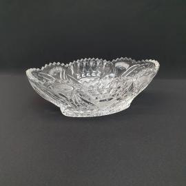 Винтажный салатник ваза, хрусталь 28х15 см, СССР