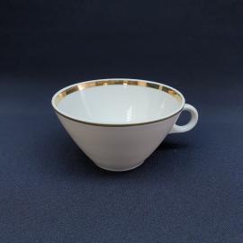 Винтажная чайная чашка кружка ,Дулево ручка кольцо,фарфор позолота 200 мл, СССР