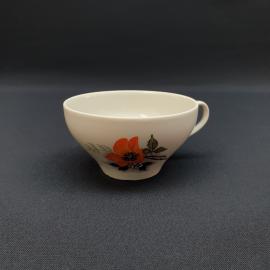 Винтажная чайная чашка Дулево, фарфор деколь 200 мл, Россия