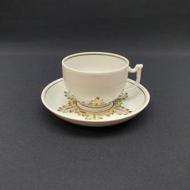 ВИнтажная чайная пара Барбарис Вербилки, фарфор деколь золочение 170 мл, СССР