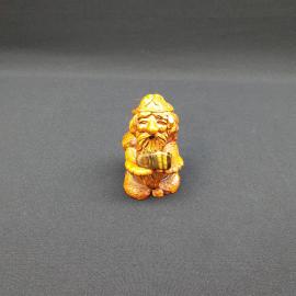 Винтажная статуэтка Дедушка с камнем 9 см, гипс.