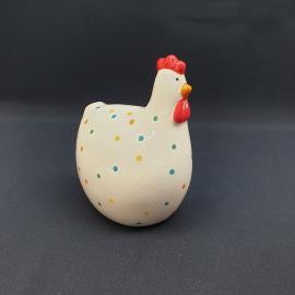 Винтажная пасхальная статуэтка"Курочка",высота 11см,керамика,кракелюр,ручная роспись