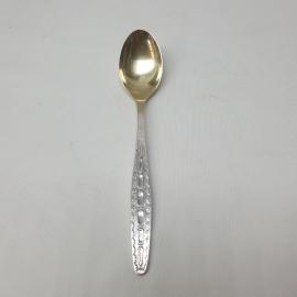 Винтажная чайная ложка Кольчугино, мельхиор, позолота, СССР