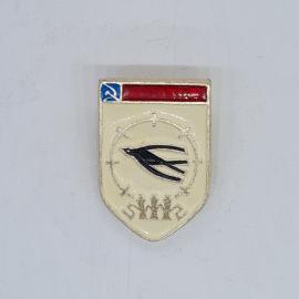 Значок СССР герб города Пензы с птицей на эмали, кремовый щиток, советский и винтажный