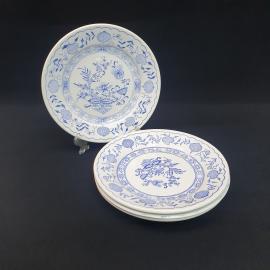 Набор из 4 десертных тарелок Буди, фаянс 18 см, СССР