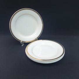 Винтажный набор из 4 десертных тарелок Конаково, фаянс 20 см, СССР