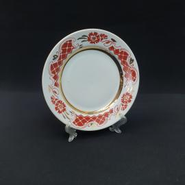 Винтажная десертная тарелка Вербилки, фарфор 175 мм, СССР