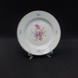 Винтажная десертная тарелка Дулево, фарфор 175 мм, СССР