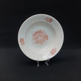 Винтажная суповая тарелка, Вербилки 1951-1954 г, фарфор, деколь, СССР.