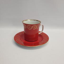 Чайная пара Porcelan,фарфор  100мл ,Польша СССР периода
