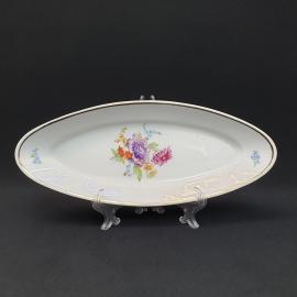 Винтажная селедочница Дулево, фарфор 30х12, СССР