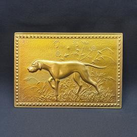 Винтажная чеканка Собака 28х20 СССР
