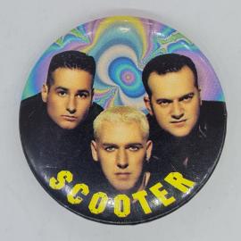 Значок СССР scooter, фото группы на радужном фоне, редкий коллекционный, советский и винтажный