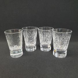 Винтажный набор стопок 4 шт 80 см, хрусталь, СССР.