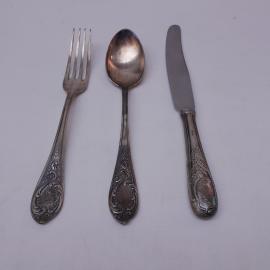 Винтажный набор из 3 столовых предметов, МНЦ, СССР.