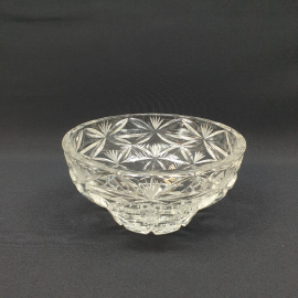 Винтажный салатник, хрусталь, алмазная резка, 1000 мл, СССР.