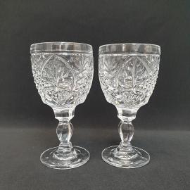 Винтажных пара бокалов 14 см, хрусталь, 130 см, СССР.