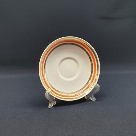 Винтажное чайное кофейное блюдце Олимпиада 80 Вербилки, фарфор 125 мм, СССР