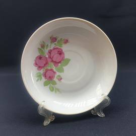 Винтажное чайное кофейное блюдце Дулево, фарфор 15 см, СССР