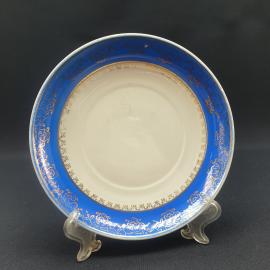 Винтажное чайное кофейное блюдце Барановка, фарфор 15 см, СССР