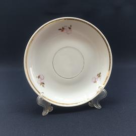 Винтажное чайное блюдце Дулево 56 г, фарфор 14 см, СССР