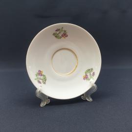 Винтажное чайное блюдце Городница, фарфор 14 см, СССР