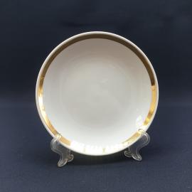 Винтажная пирожковая тарелка Борисов, фарфор 14 см, СССР