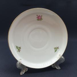 Винтажное чайное кофейное блюдце Weiss wasser, фарфор 135 мм, Германия