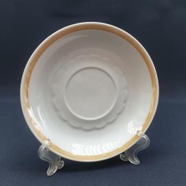 Винтажное чайное кофейное блюдце Сумы, фарфор 14 см, СССР