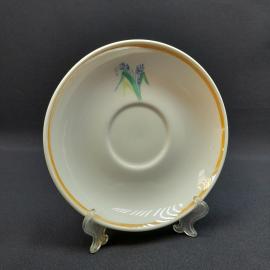 Винтажное чайное кофейное блюдце Владивосток, фарфор 165 мм, СССР