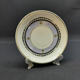 Винтажное чайное кофейное блюдце ЛФЗ, фарфор 155 мм, СССР