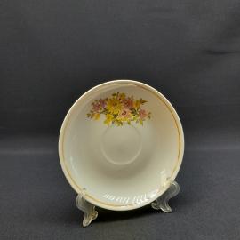Винтажное чайное кофейное блюдце Кузяевск, фарфор 135 мм, СССР