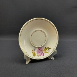 Винтажное чайное кофейное блюдце Полонное, фарфор роспись 135 мм, СССР