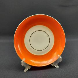 Винтажное чайное кофейное блюдце Дулево, фарфор 14 см, СССР