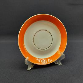 Винтажное чайное кофейное блюдце Пролетарий, фарфор 135 мм, СССР