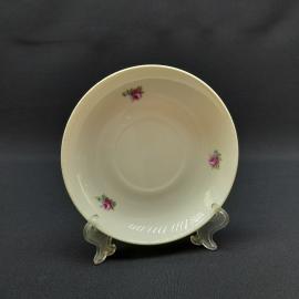 Винтажное чайное кофейное блюдце Вербилки, фарфор 14 см, СССР